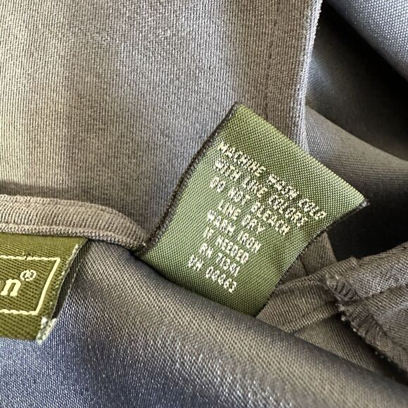 LL Bean Midi Dress Women Size 8 Petite Gray Faux Suede Soft Minimalist v-Neck - Picture 9 of 10